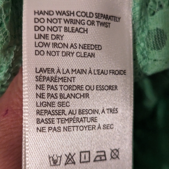 Free People Top Melona Green Out West Lace Button Up Blouse Size XS NWT Oversize - Picture 16 of 16